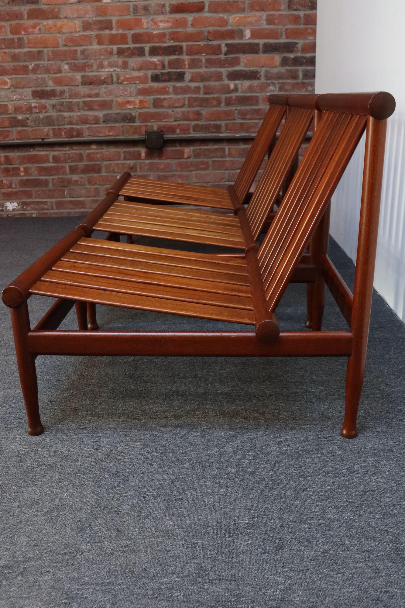 Petite Danish Teak Slipper Chair by Kai Lyngfeldt Larsen for Søborg -3 Available For Sale 14