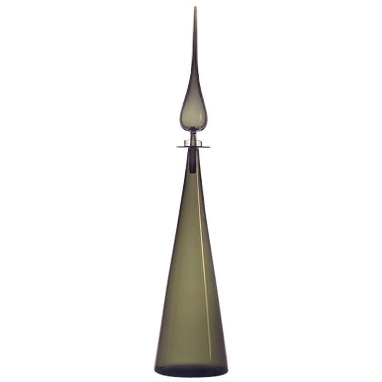 Petite Decanter Straight Cone Gray For Sale