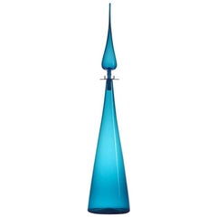 Petite Decanter Straight Cone Steel Blue