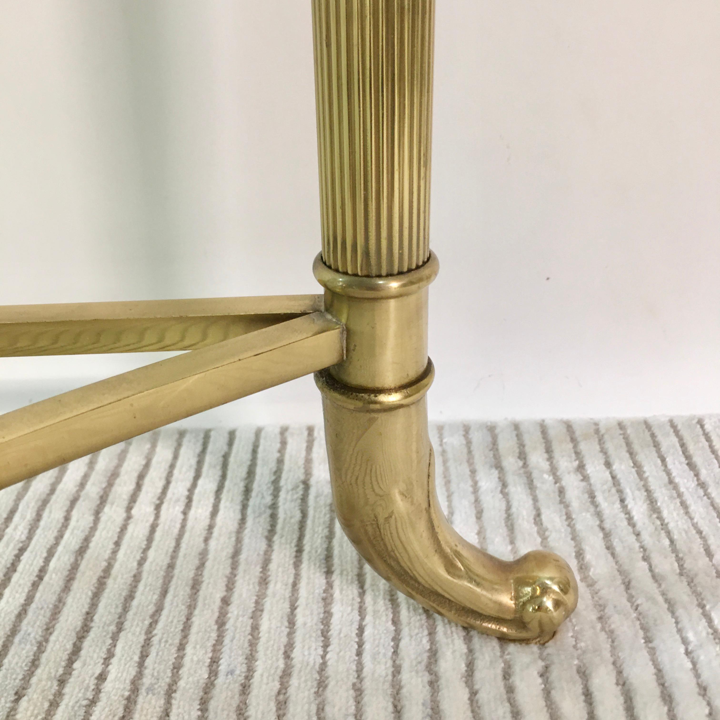 Petite Demilune Brass Console Table 6