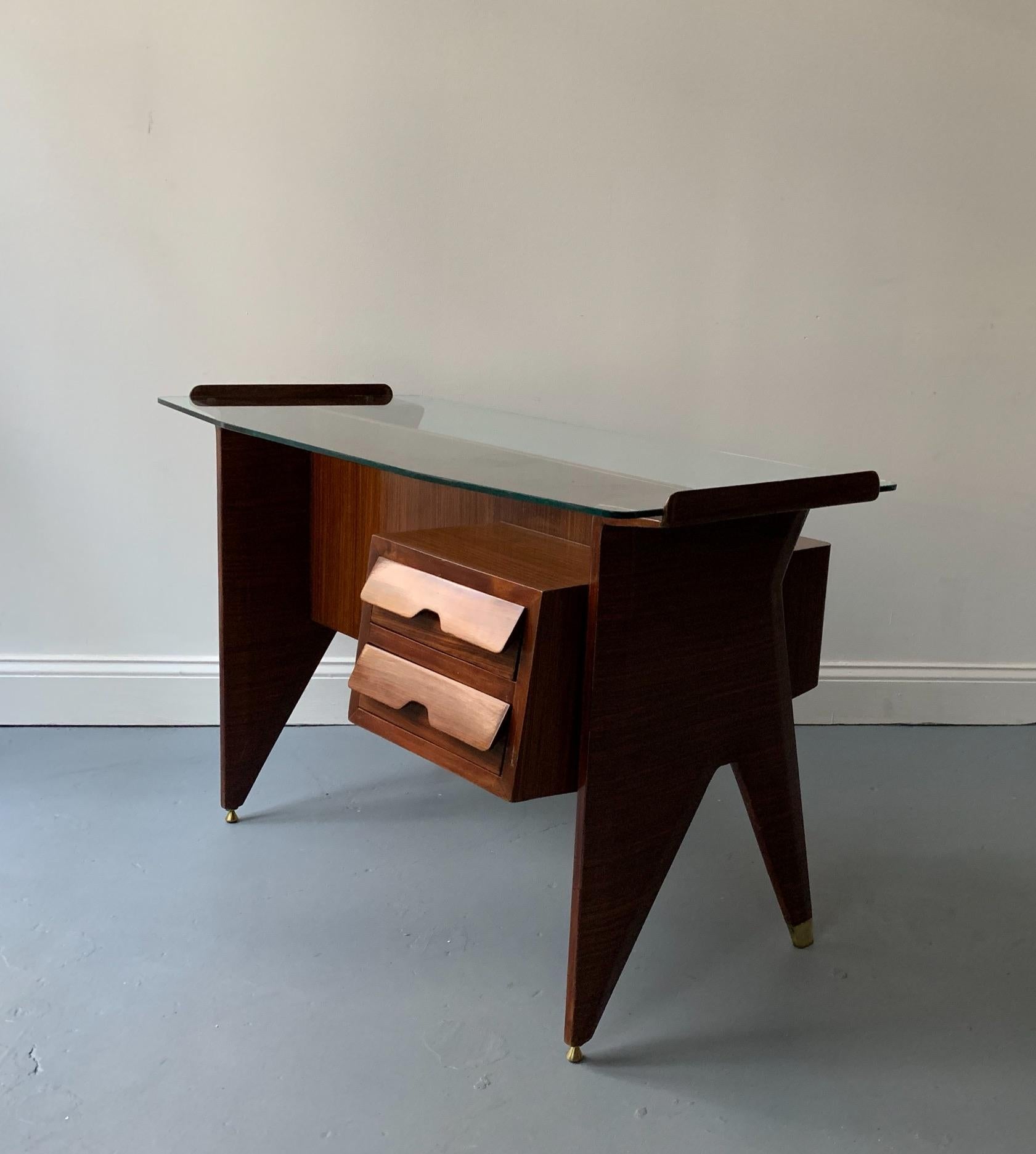 Brass Petite Desk by Gio Ponti