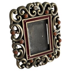 Petite Desk or Bedside Picture Frame with Clip by Jay Strongwater