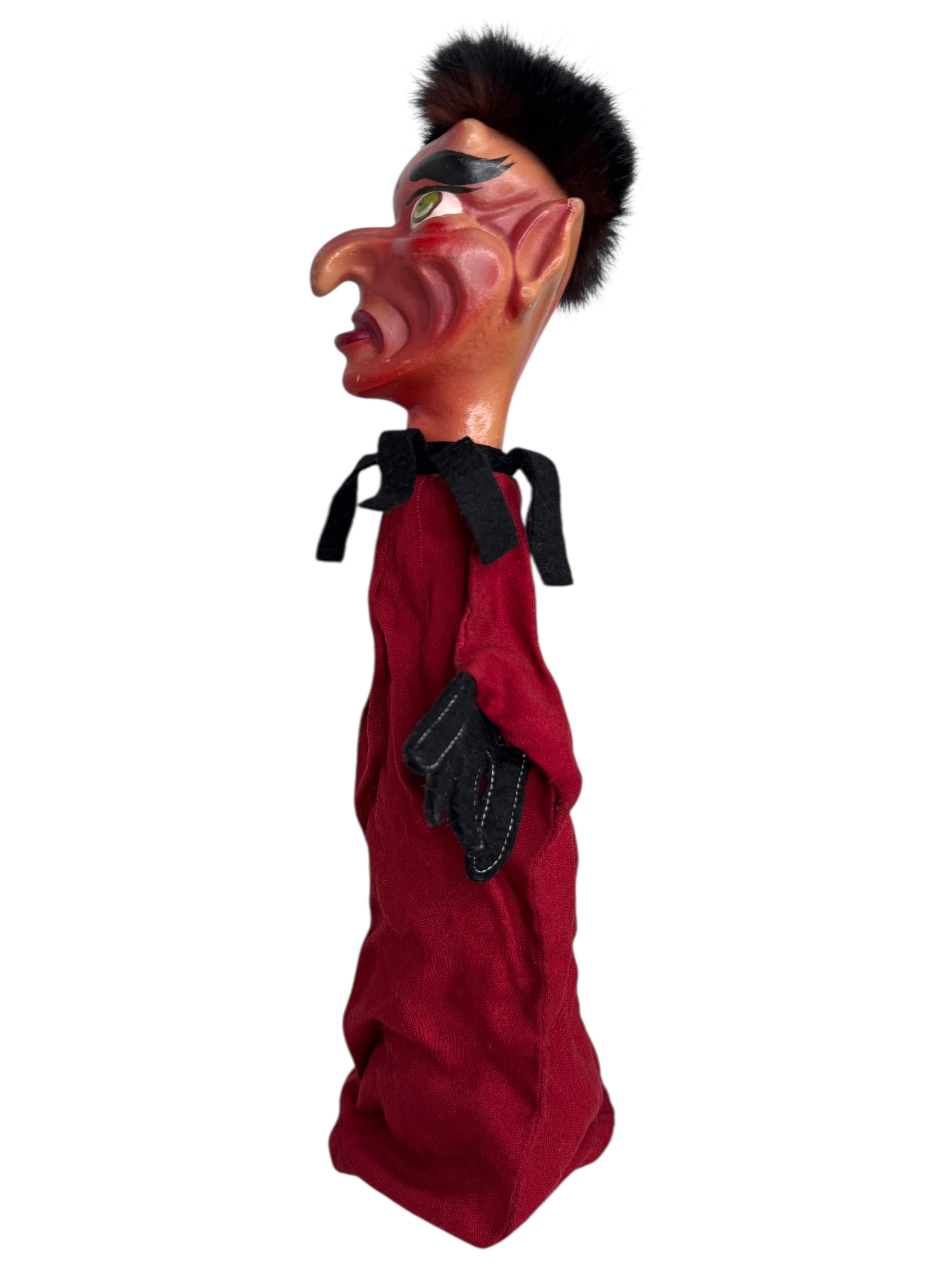 Artisanat Petit jouet de marionnette Krampus, Allemagne ancienne et vintage en vente