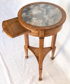 Petite Directoire Gueridon Marble Top Serving Table. Preserved. Circa 1790-1805