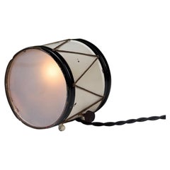 Petite Drum Lamp by Lurelle Guild, Enameled Metal, Art Deco, 1930s USA