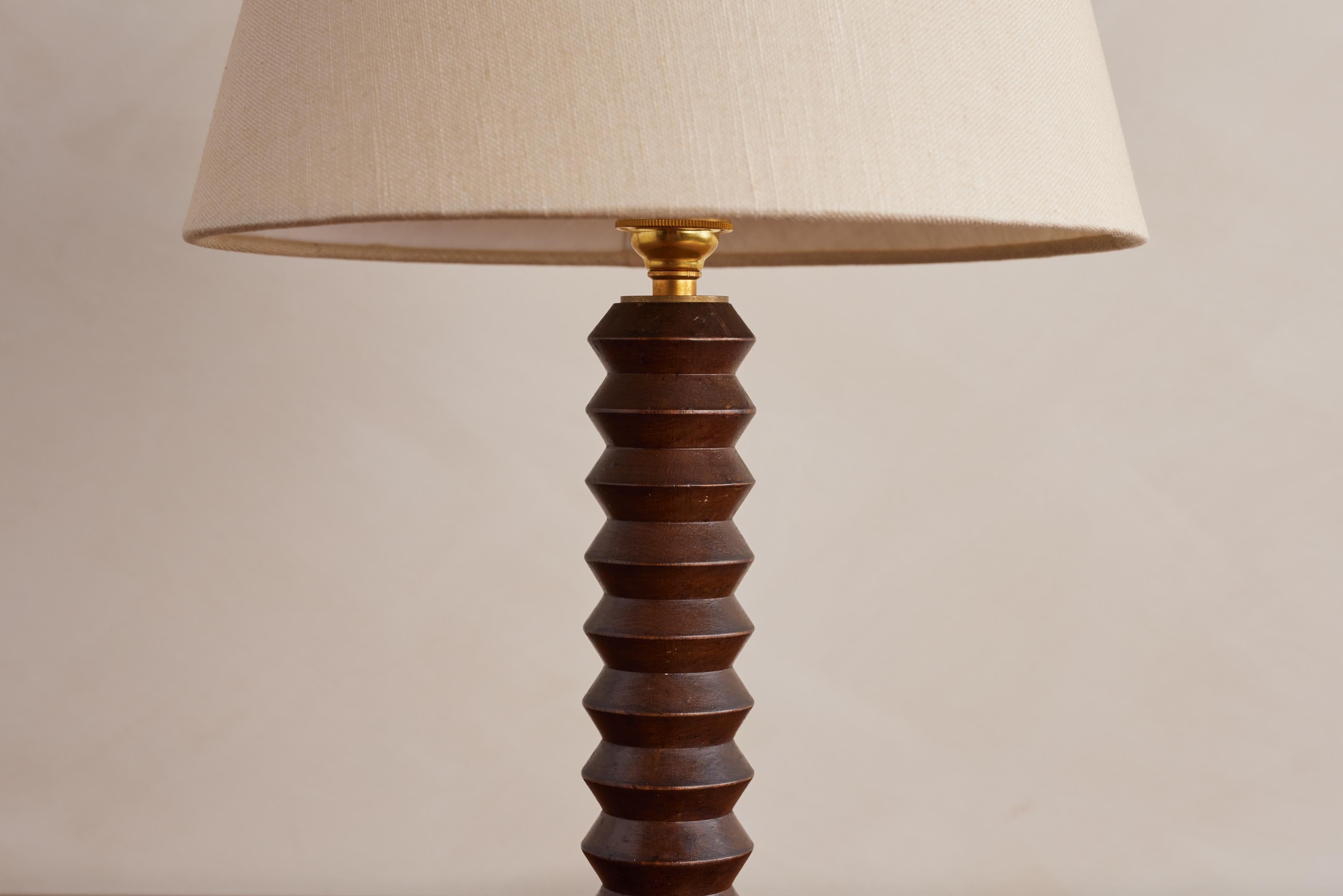 Mid-20th Century Petite Dudouyt Table Lamp For Sale