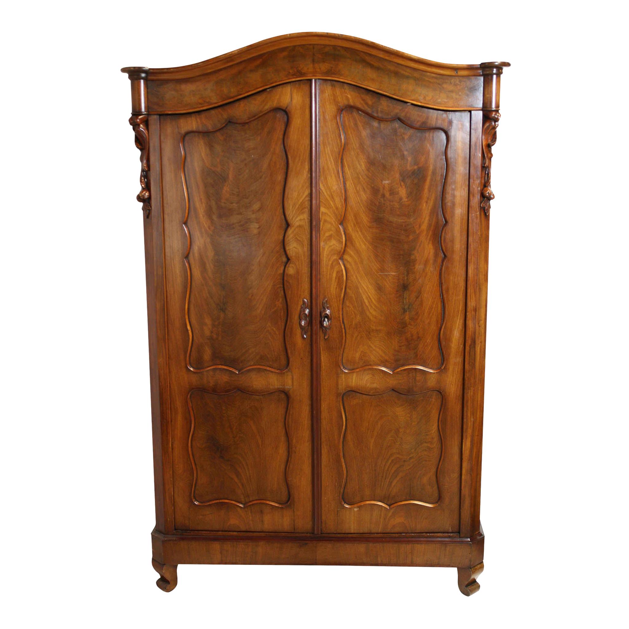 Petite Dutch Mahogany Biedermeier Armoire, circa 1880