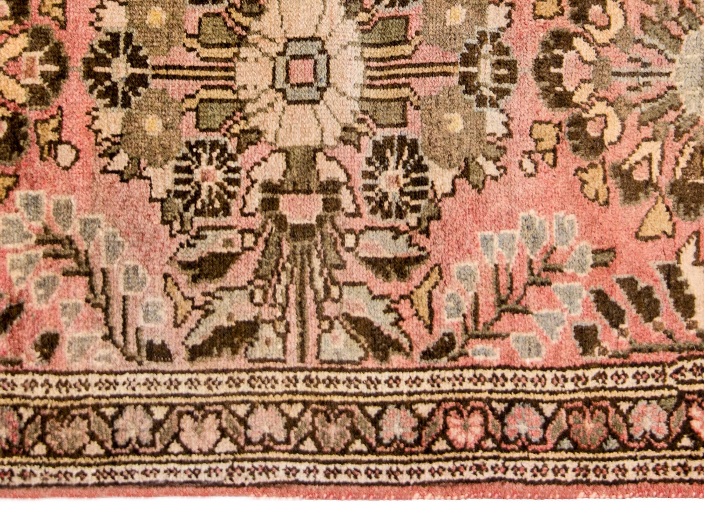 Vegetable Dyed Petite Early 20th Century Lilihan Rug
