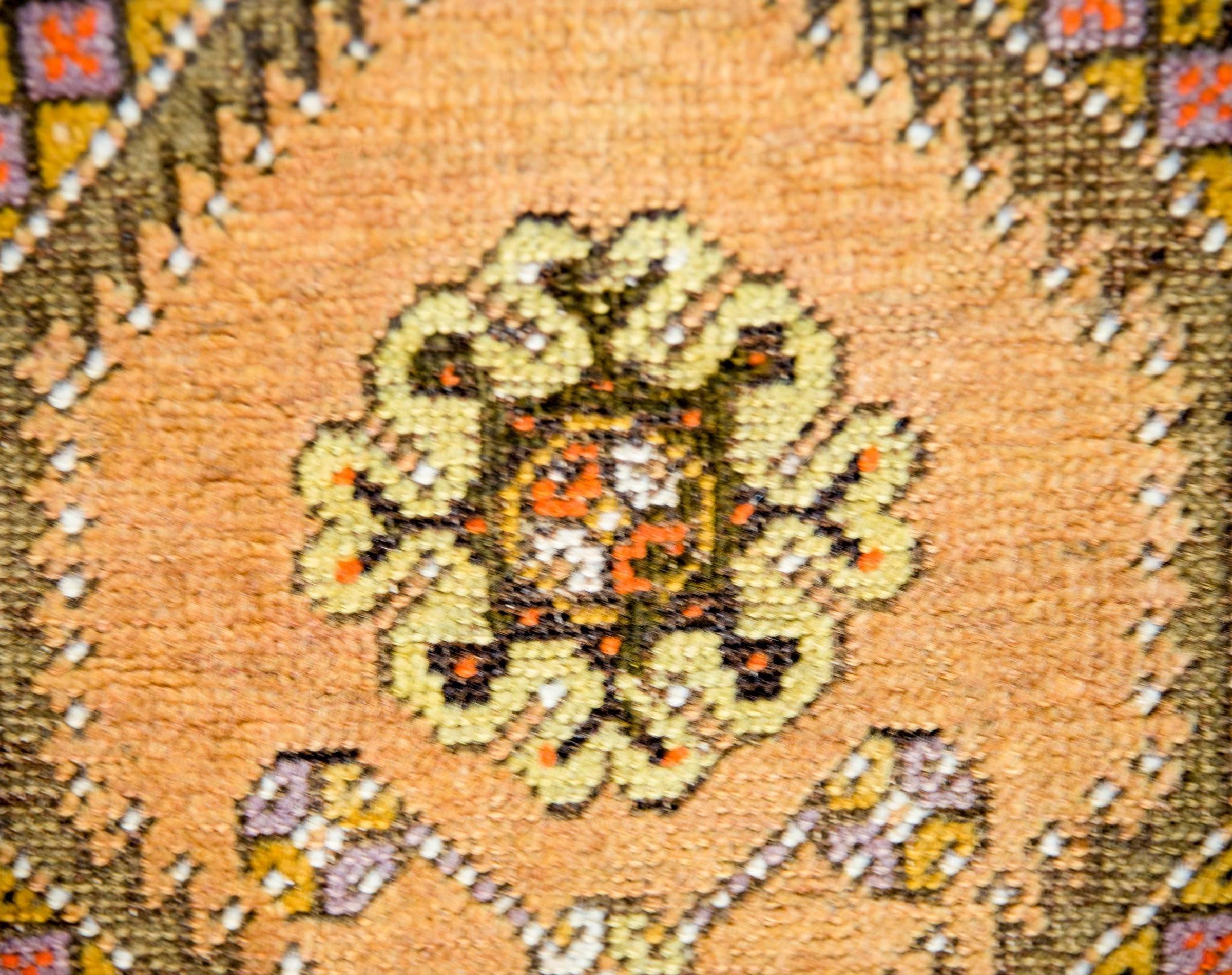 Turkish Petite Early 20th Century Oushak Rug For Sale