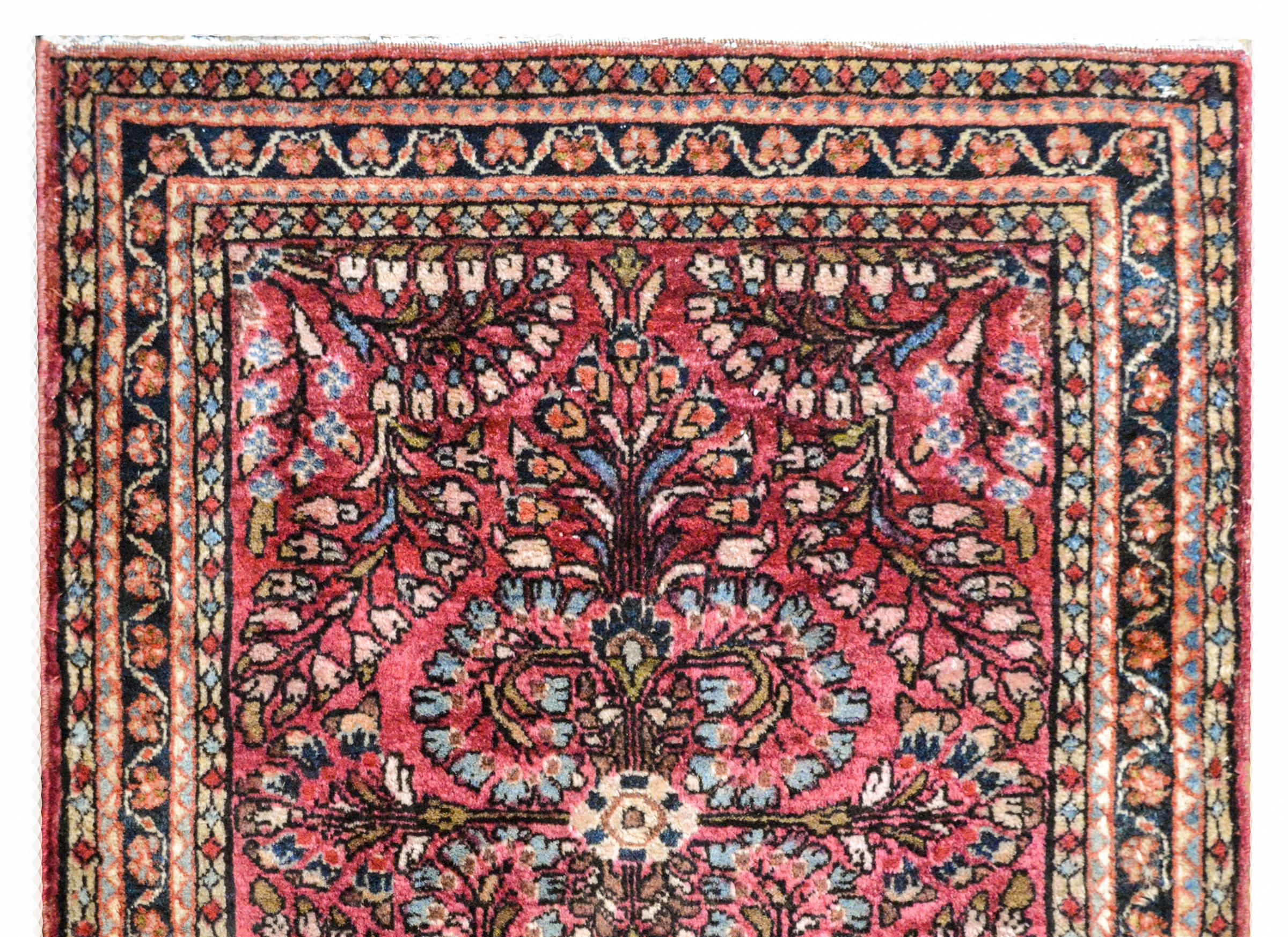 Persian Petite Early 20th Century Sarouk Rug For Sale