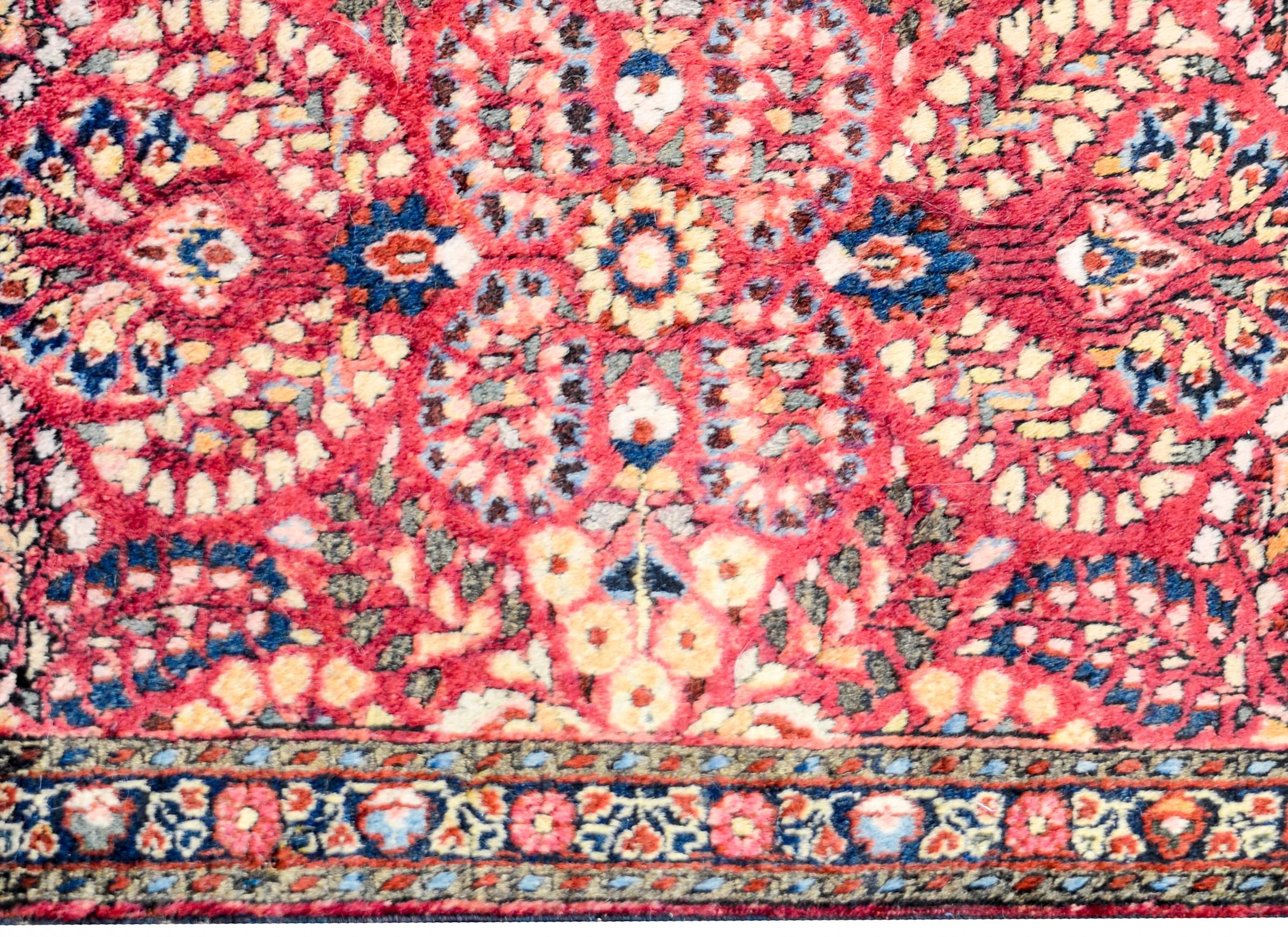 Vegetable Dyed Petite Early 20th Century Sarouk Rug