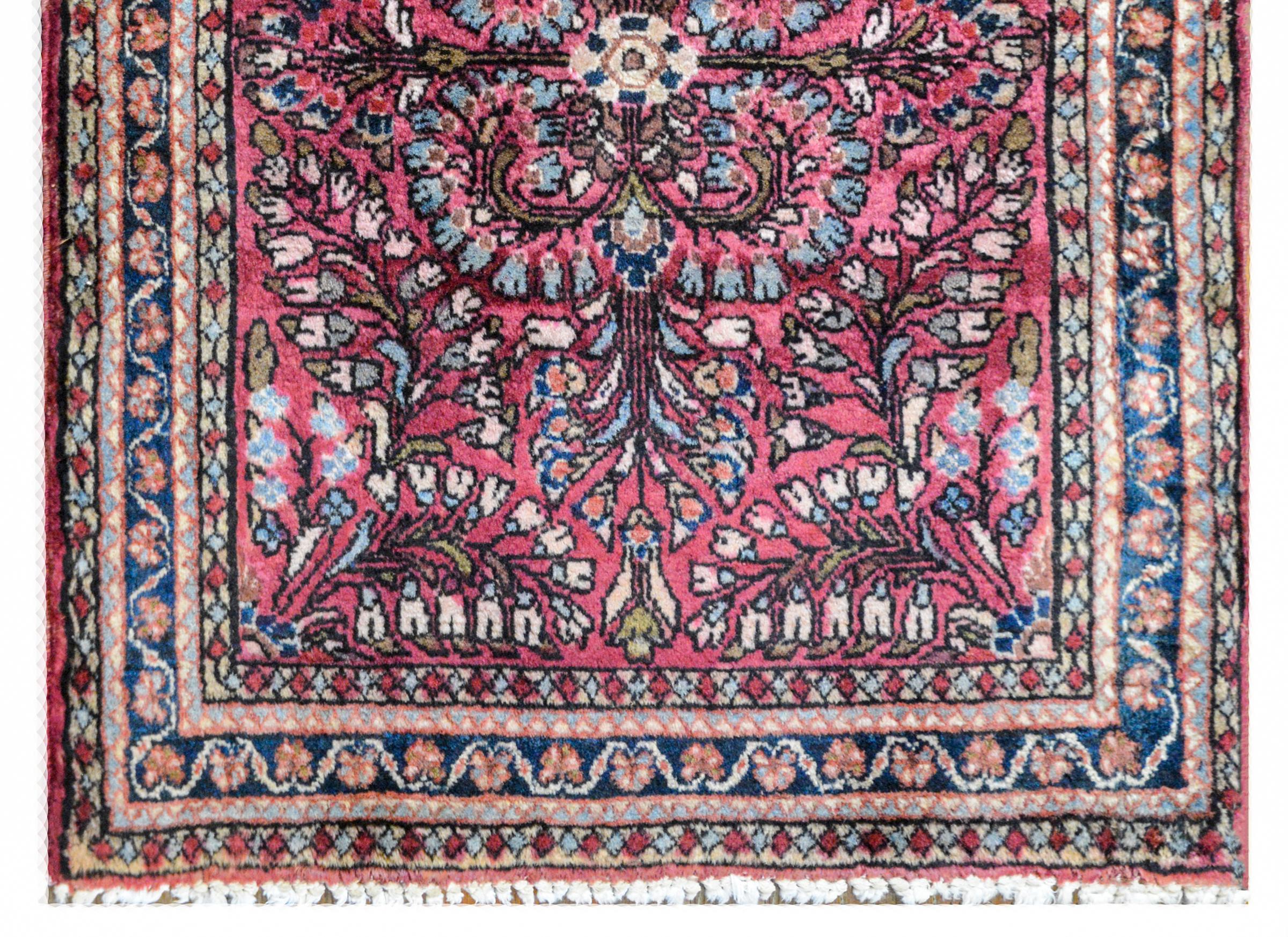 Hand-Knotted Petite Early 20th Century Sarouk Rug For Sale