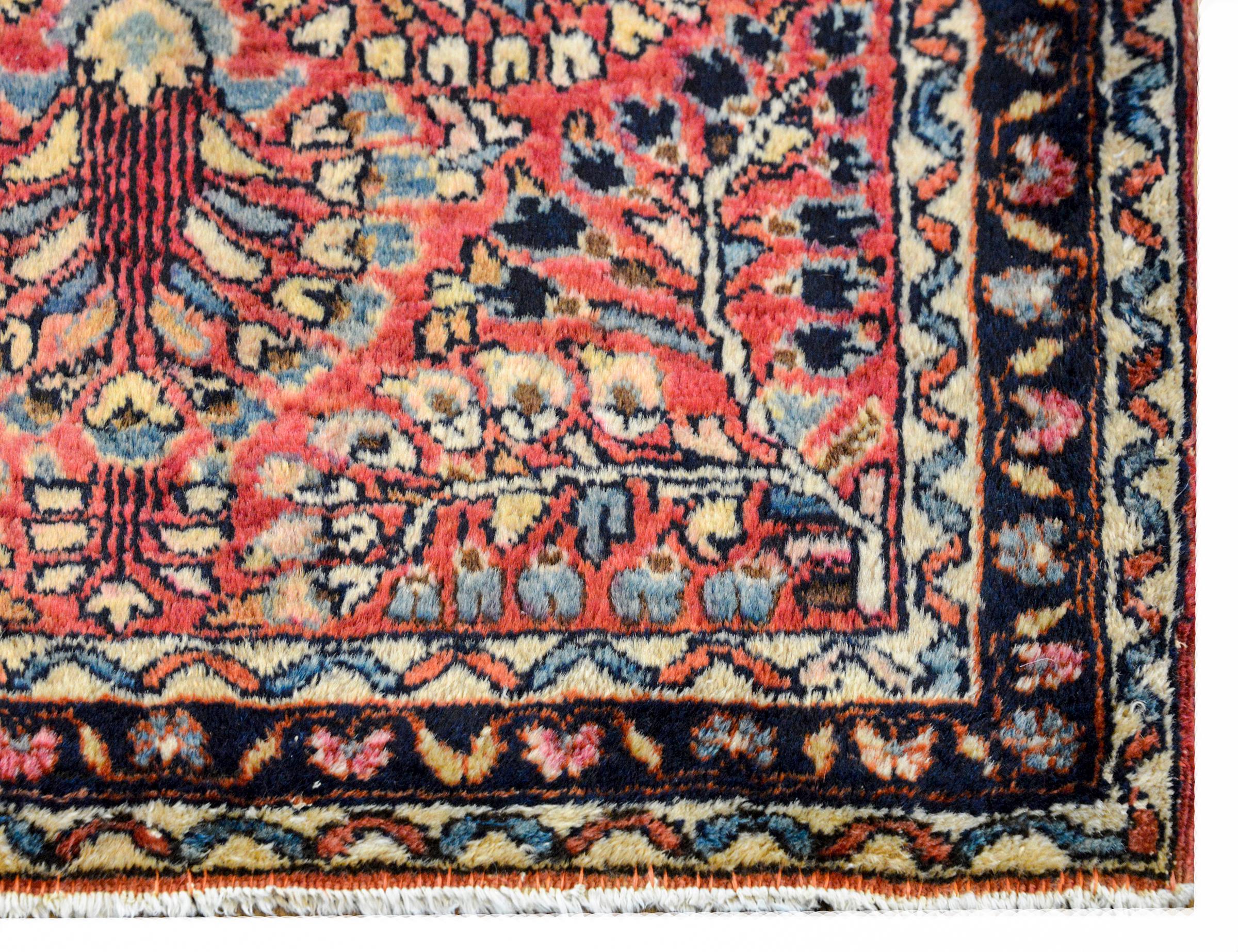 Wool Petite Early 20th Century Sarouk Rug For Sale