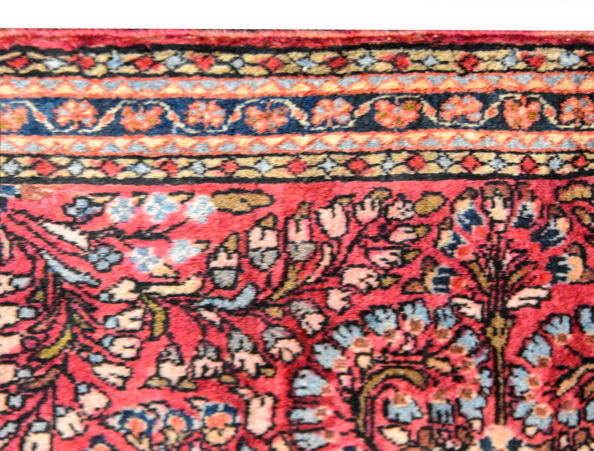 Wool Petite Early 20th Century Sarouk Rug For Sale