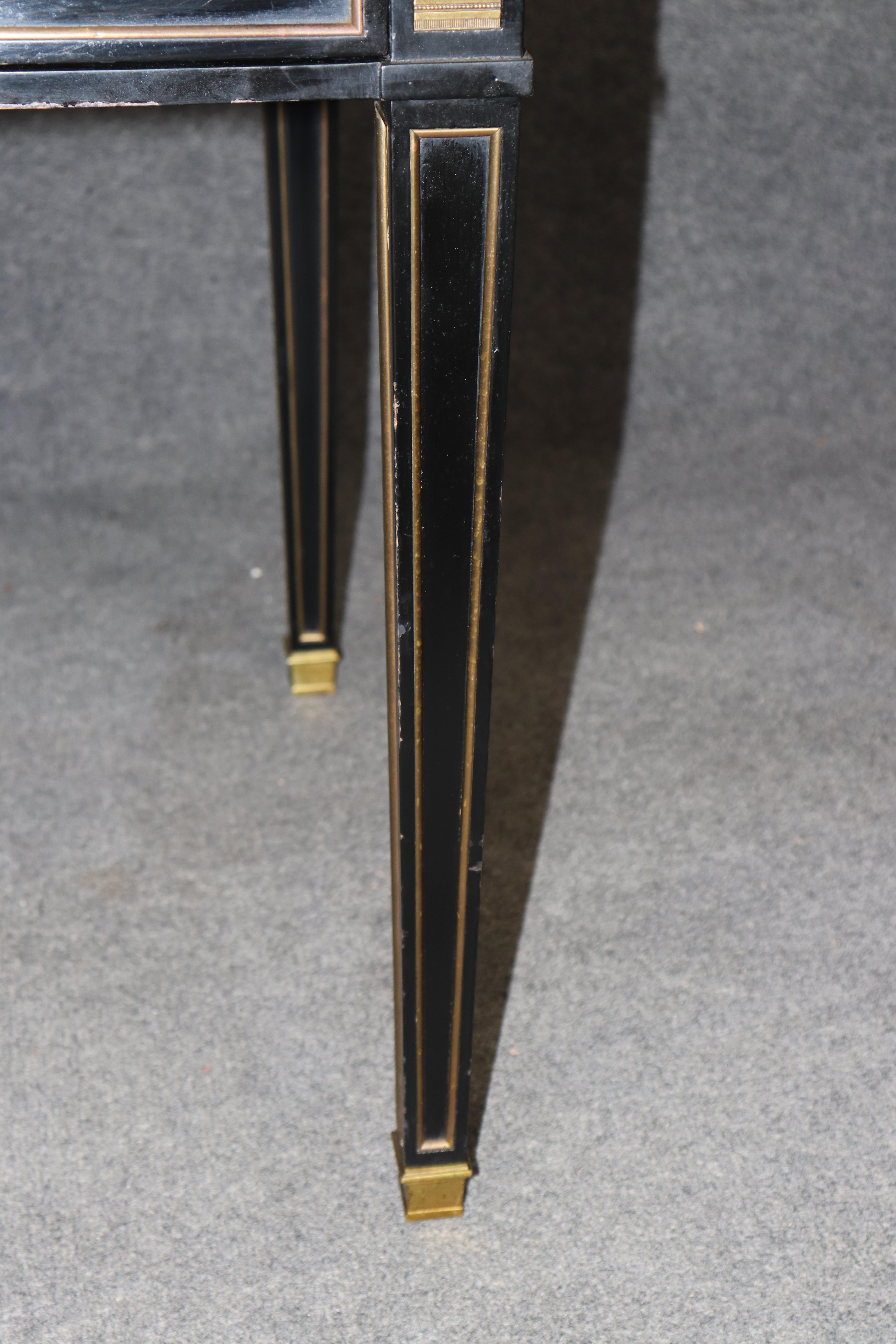Petite Ebonized Child Size or Ladies Writing Desk attributed to Maison Jansen For Sale 3