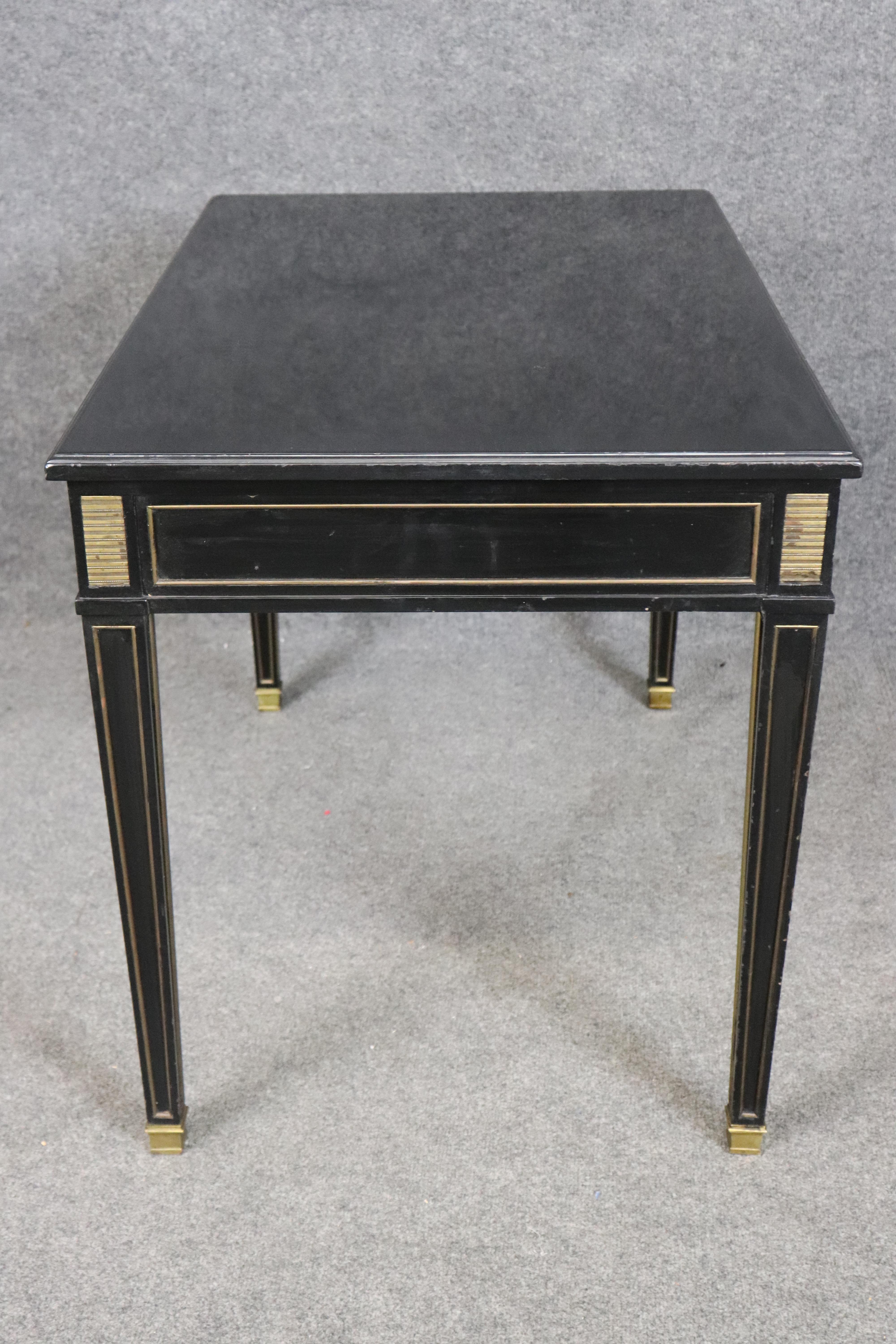 Mid-20th Century Petite Ebonized Child Size or Ladies Writing Desk attributed to Maison Jansen For Sale