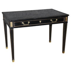 Petite Ebonized Child Size or Ladies Writing Desk attributed to Maison Jansen