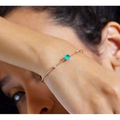 Smaragd und Diamant Armreif aus Roségold