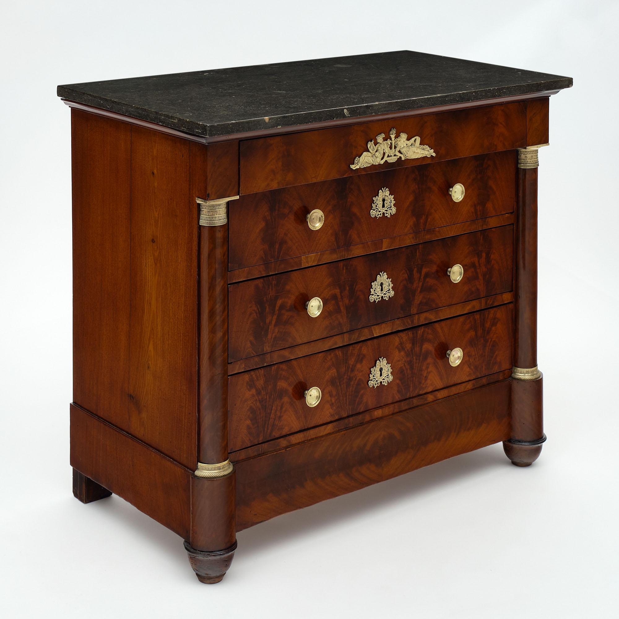 French Petite Empire Chest of Drawers For Sale