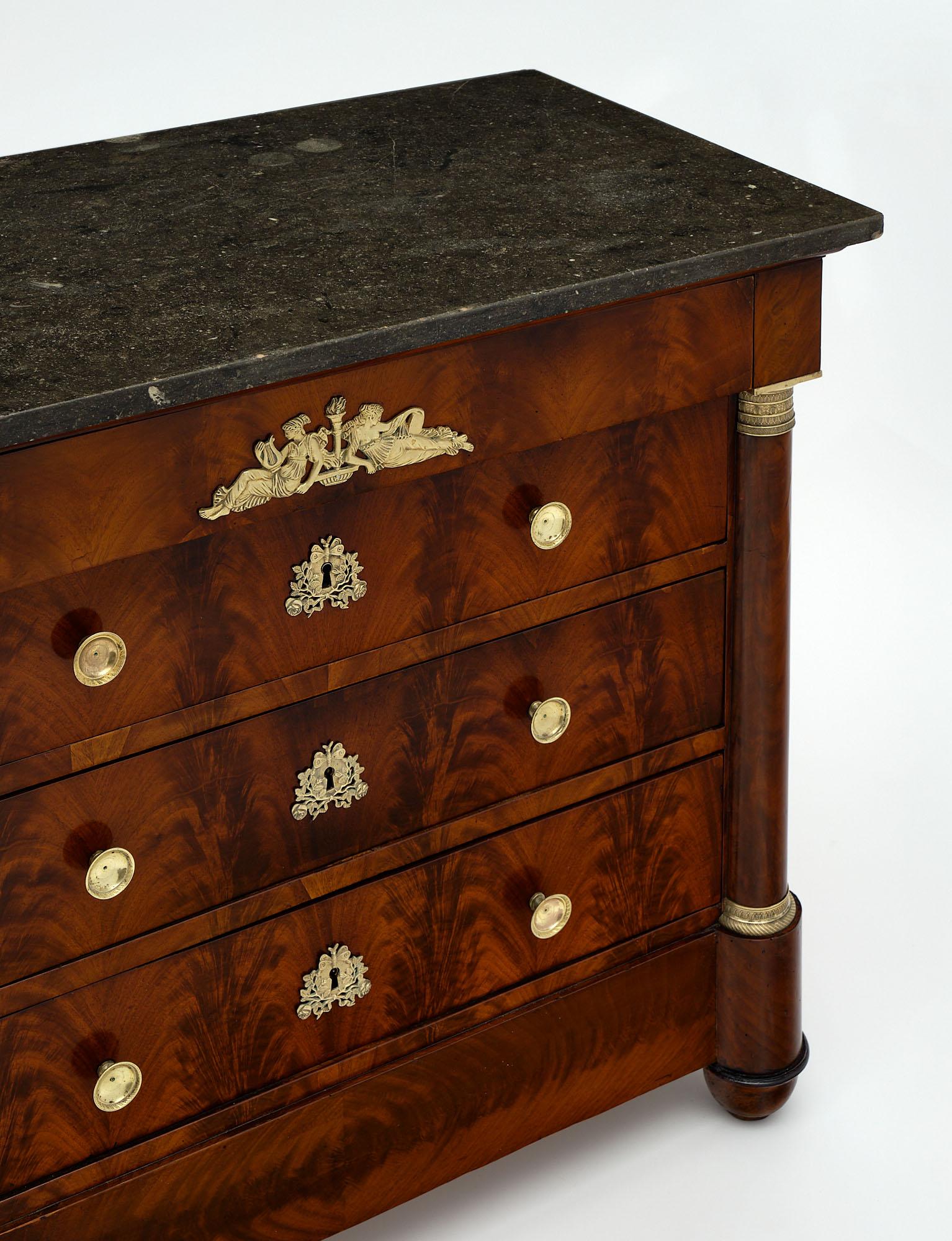 Petite Empire Chest of Drawers In Good Condition For Sale In Austin, TX