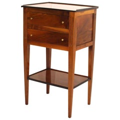 Petite Empire Pillar Cabinet, Walnut Solid, French Polished, France, circa 1810