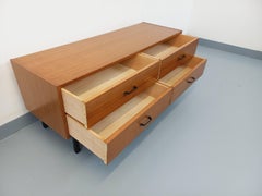 Petite enfilade vintage style moderniste en teck et métal des années 60