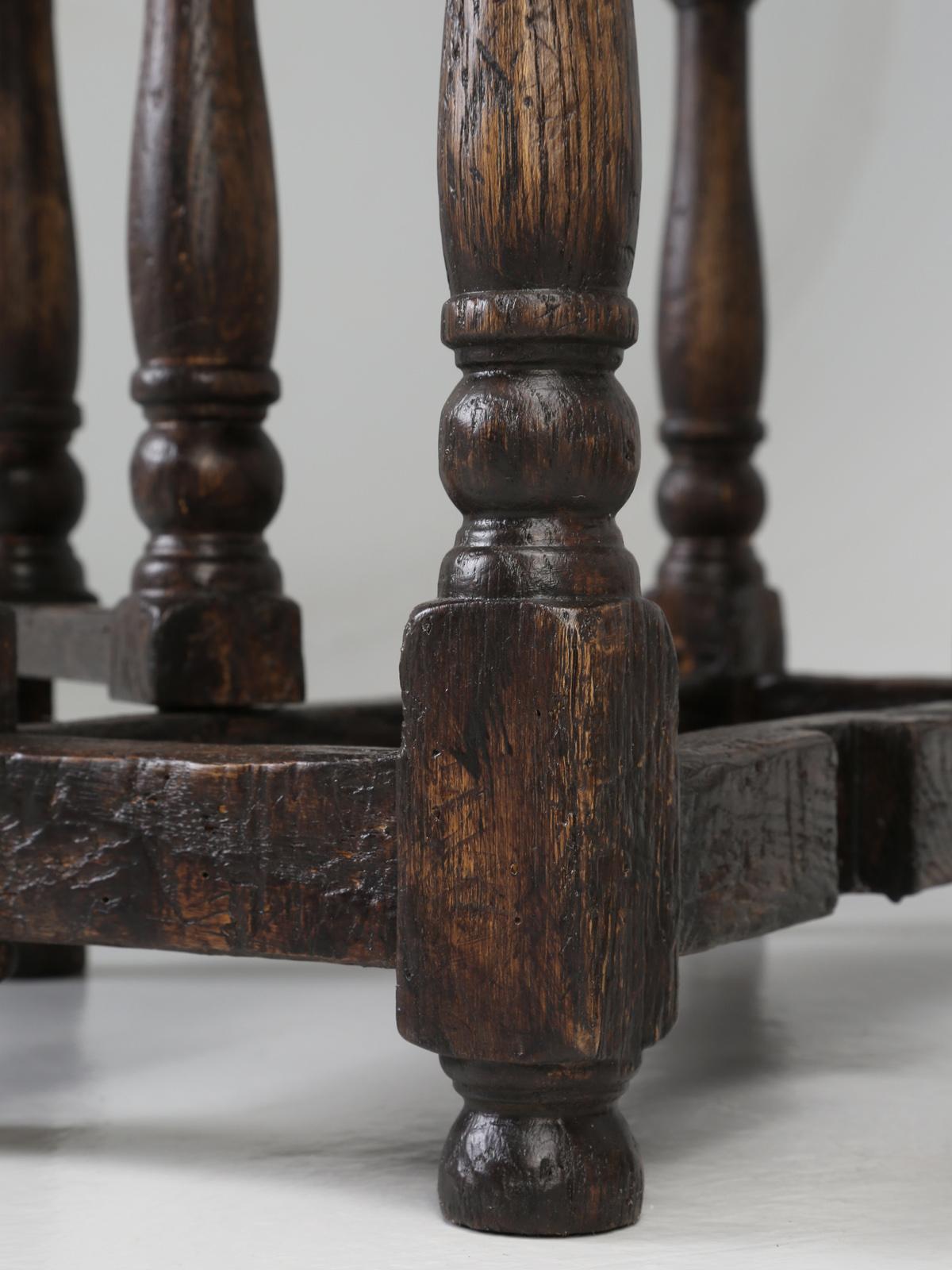 Petite English Drop-Leaf Side Table, End Table or Even Coffee Table, Distressed 4