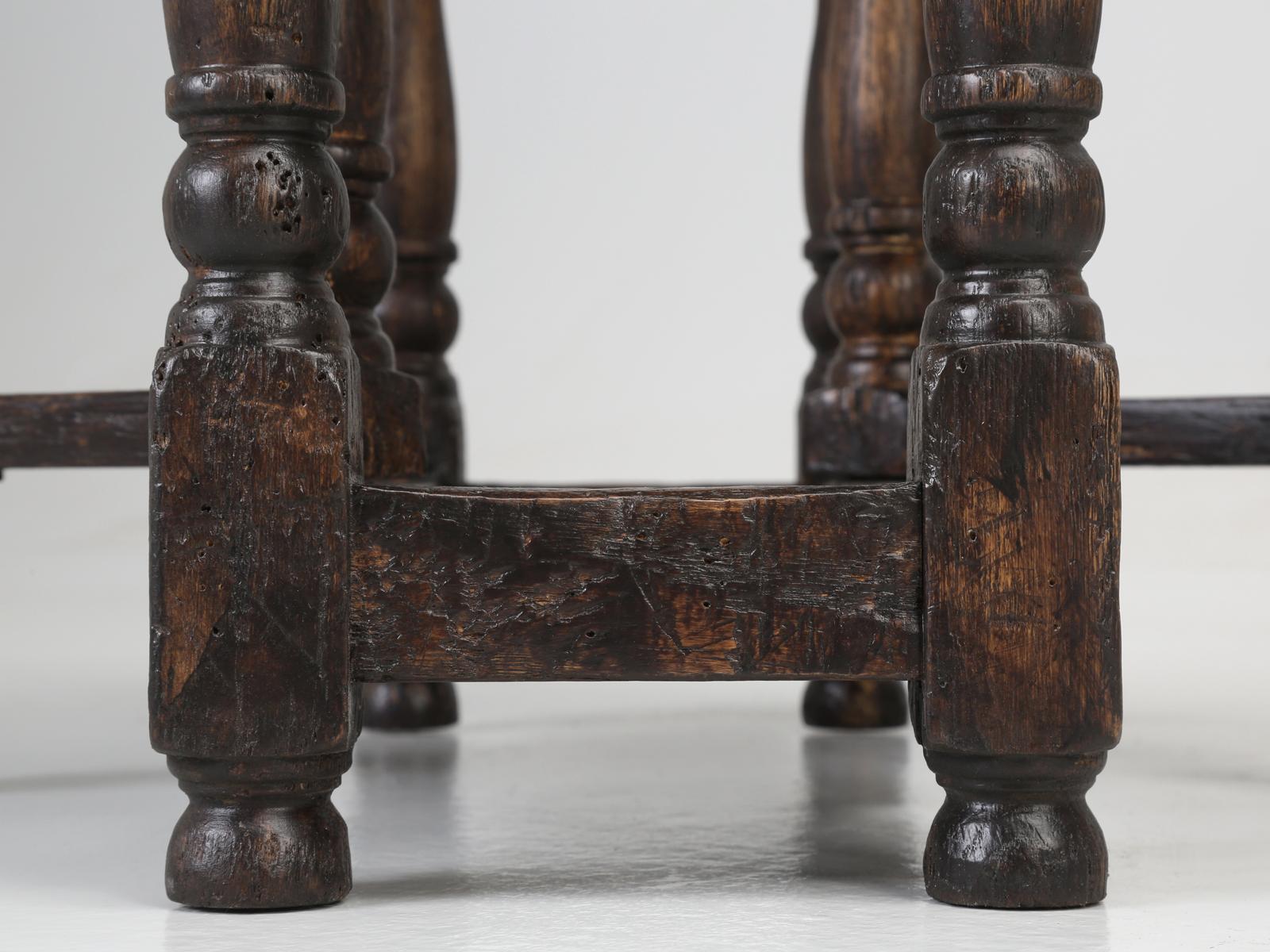 Petite English Drop-Leaf Side Table, End Table or Even Coffee Table, Distressed 6