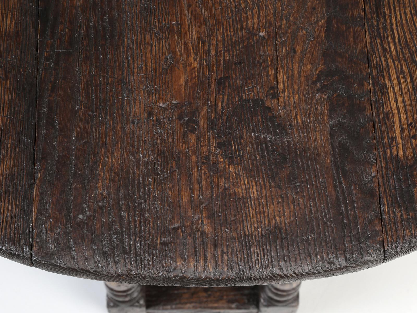 Hand-Crafted Petite English Drop-Leaf Side Table, End Table or Even Coffee Table, Distressed