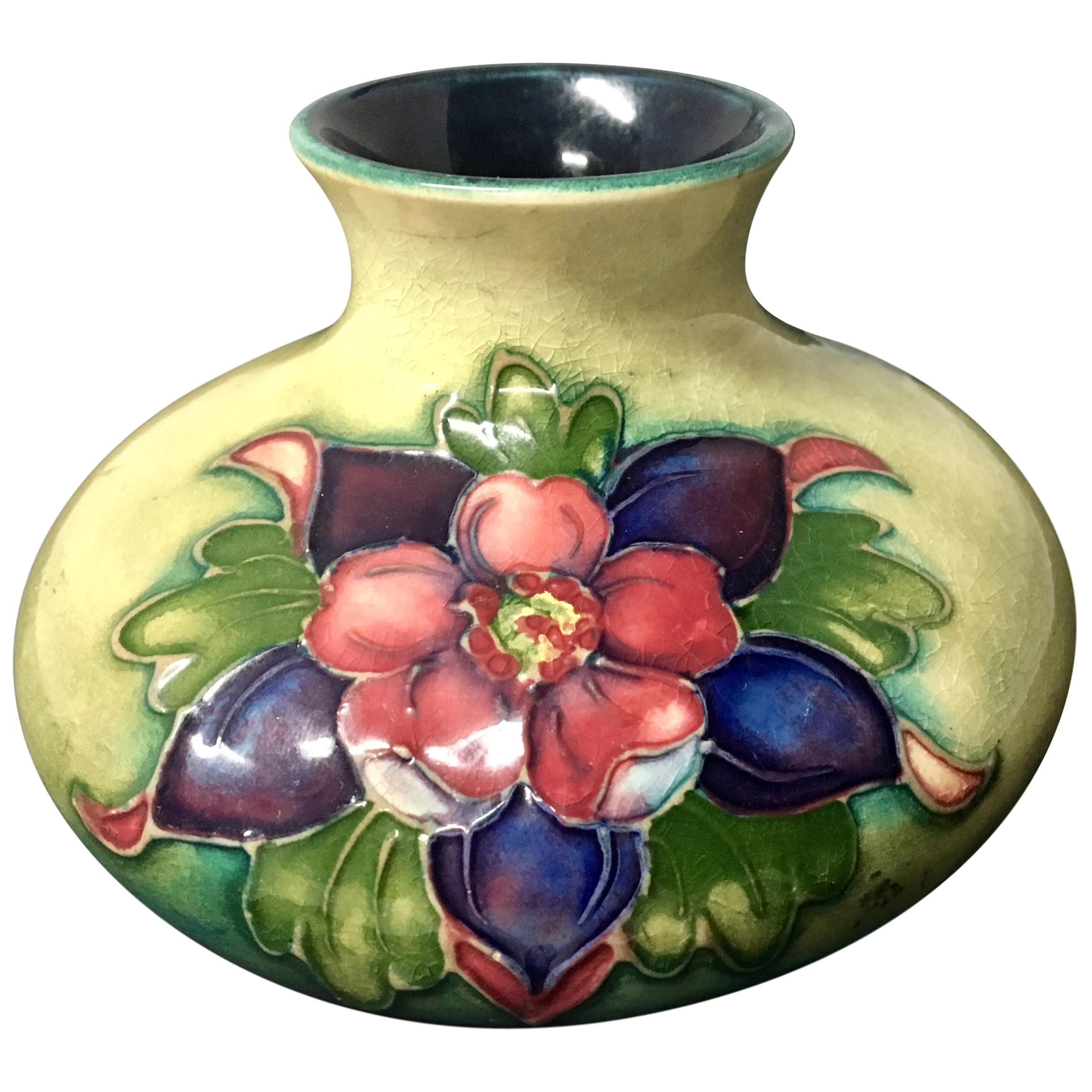 Petite English Floral Art Pottery Vase by William Moorcroft