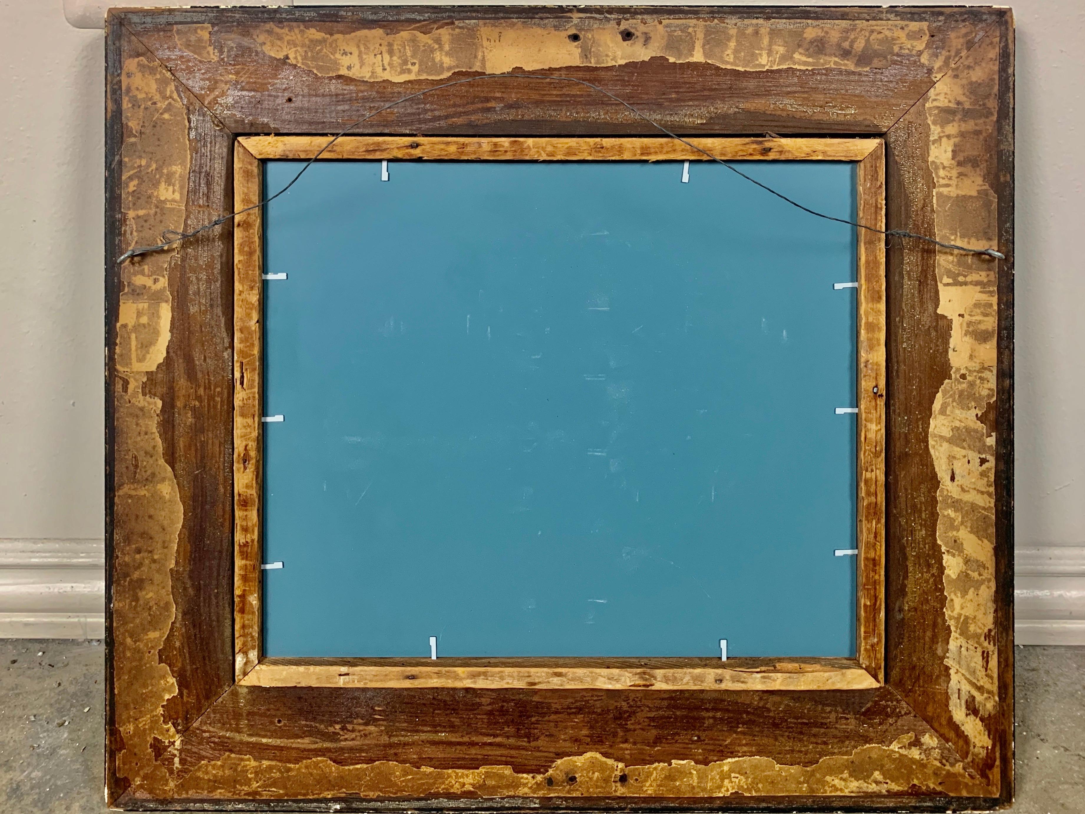 Kleiner englischer Holzspiegel mit vergoldeten Holzdetails (Spiegel) im Angebot