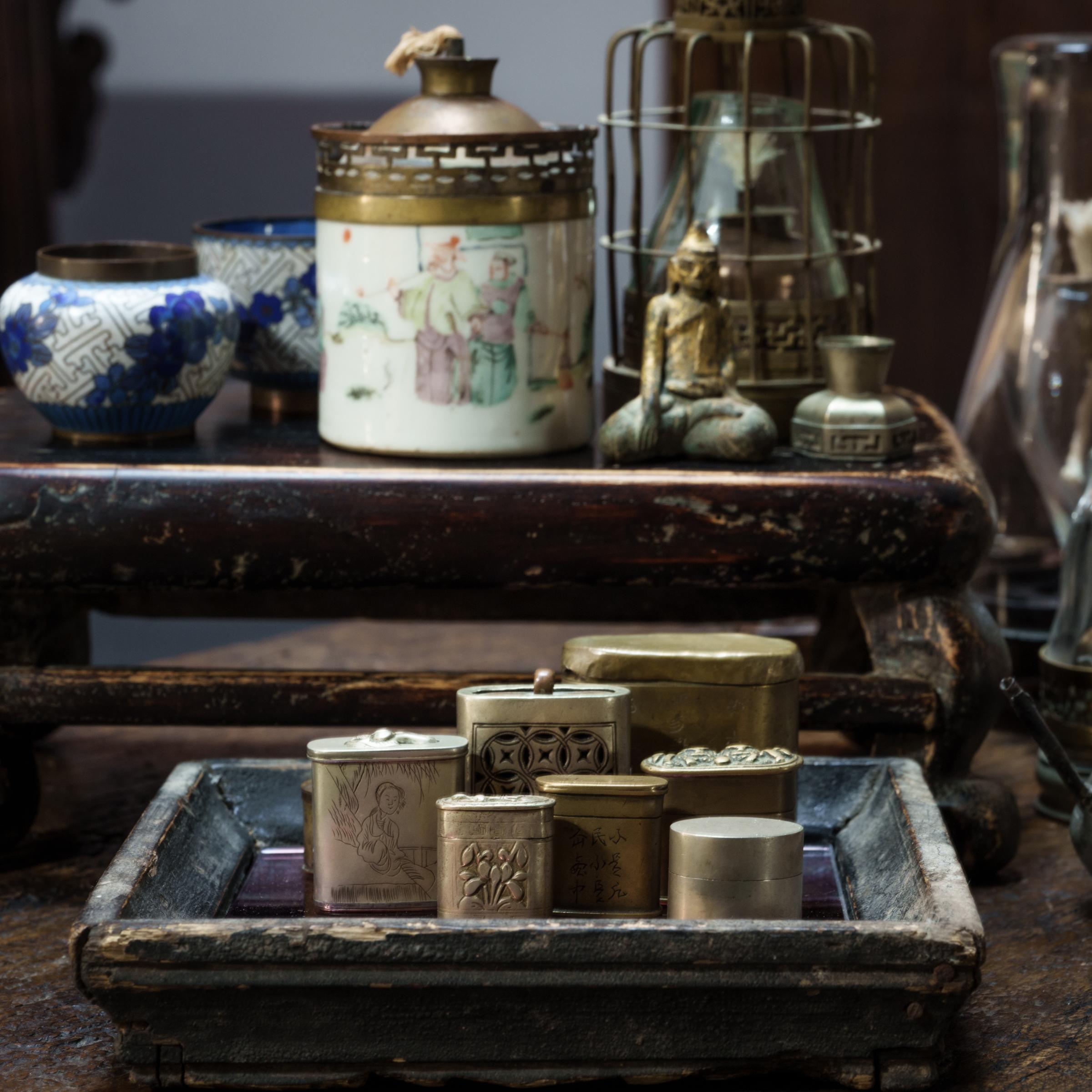19th Century Petite Etched Chinese Opium Box, c. 1900 For Sale