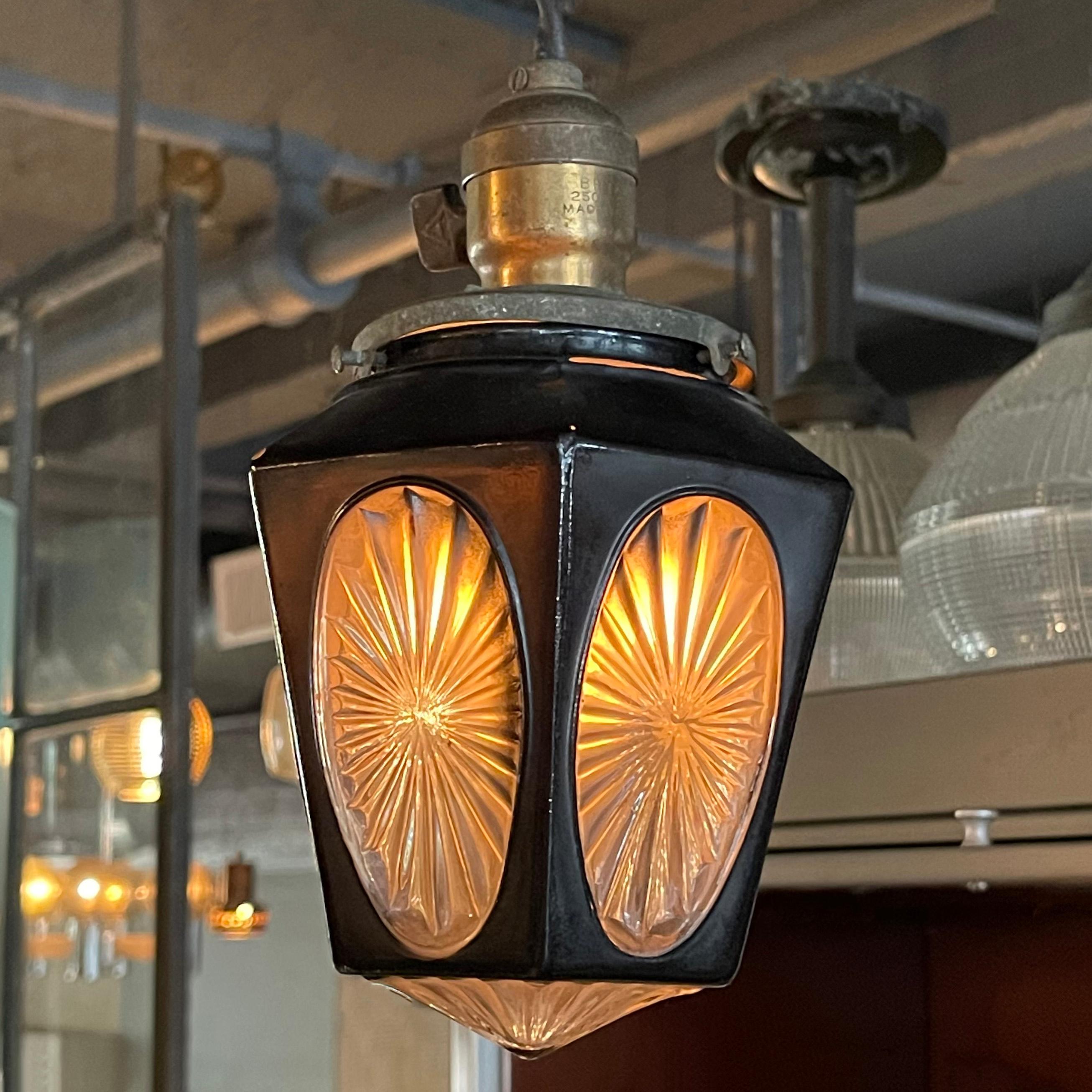 Petite Faceted Black Glass Pendant Light For Sale at 1stDibs ...