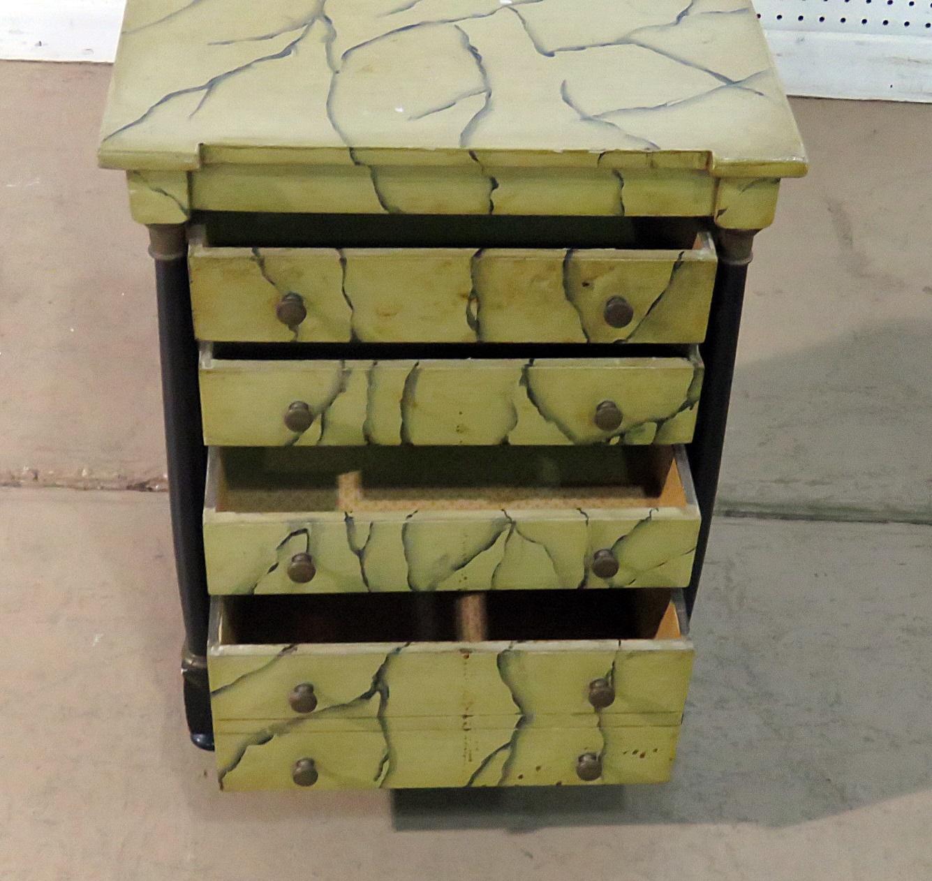 20th Century Petite Faux Marble Chest of Drawers