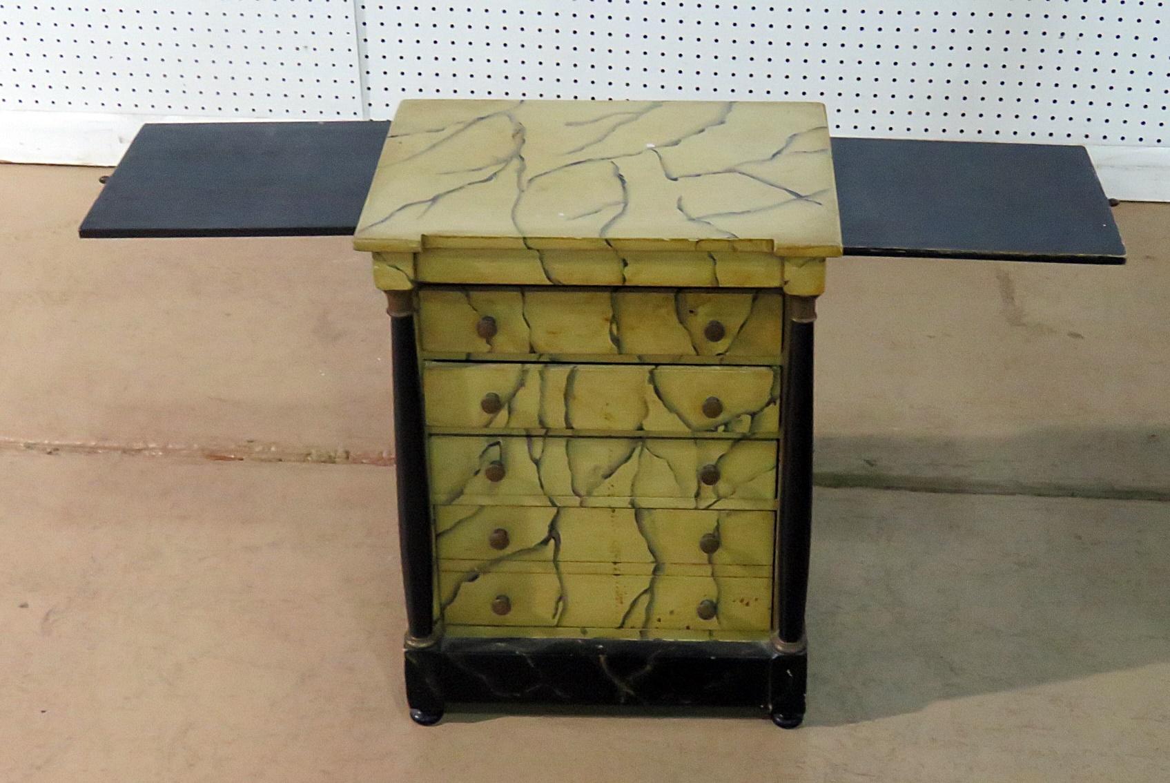 Petite Faux Marble Chest of Drawers 1