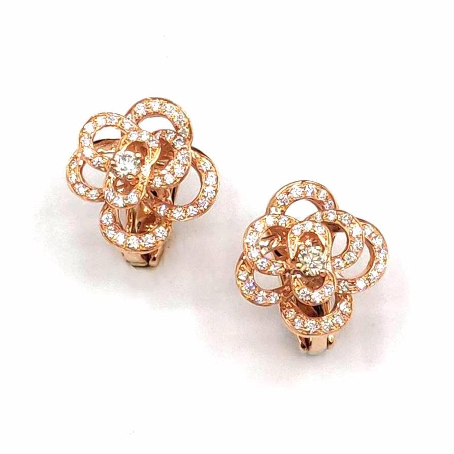 rose gold clip earrings
