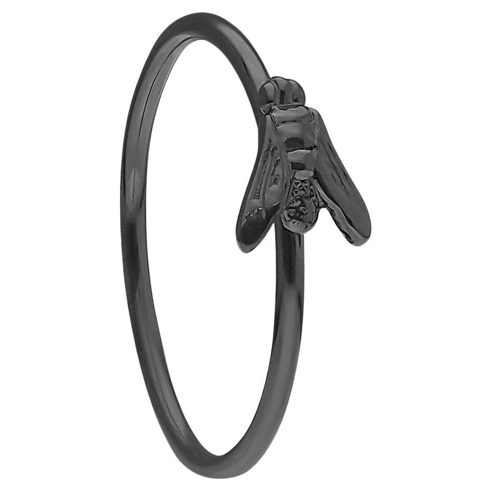 mini FLY Essential Ring in 18K Black Gold - ECH JEWELRY