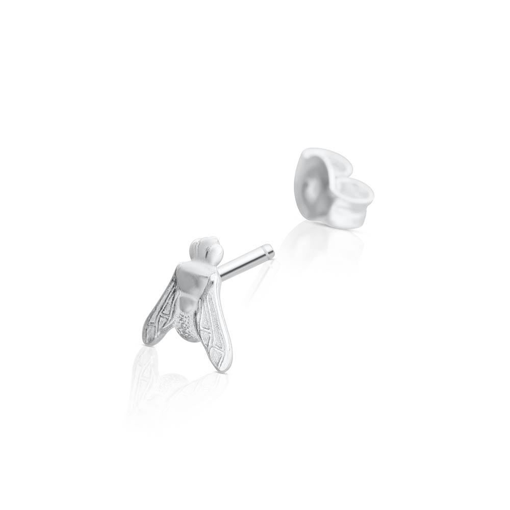 Contemporary mini FLY Essential Individual Earring in 18K White Gold - ECH JEWELRY For Sale