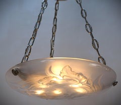 Petite French 1920's Art Deco Chandelier