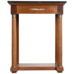 Petite French 1940s Mahogany Empire Style Console