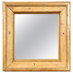 Petite French 19th Century Square Giltwood Mirror