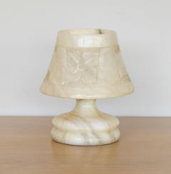 Petite French Alabaster Table Lamp