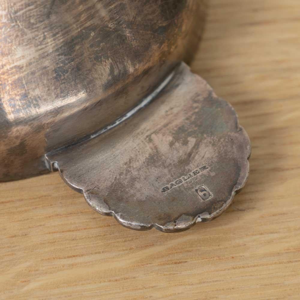 Pequeño cuenco francés Art Decó de plata en venta 6