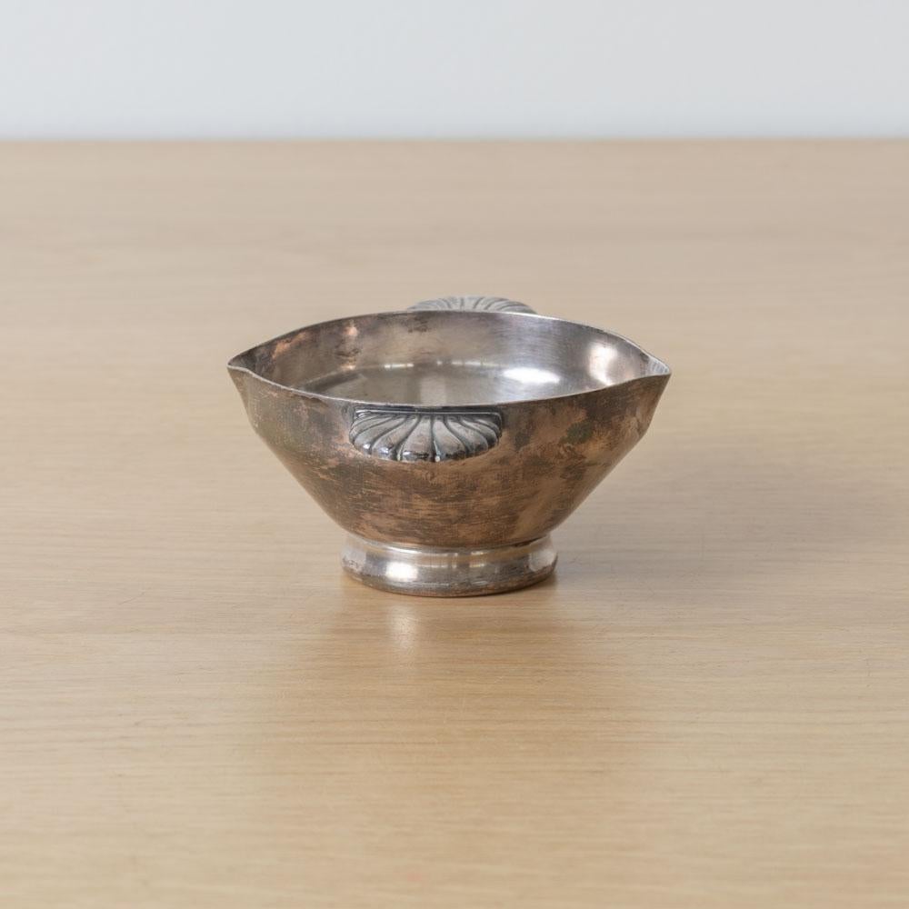 Pequeño cuenco francés Art Decó de plata Chapado en plata en venta