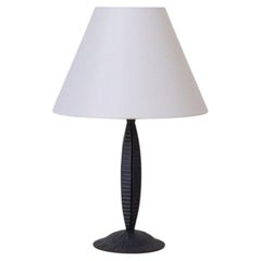 Petite French Art Nouveau Iron Table Lamp