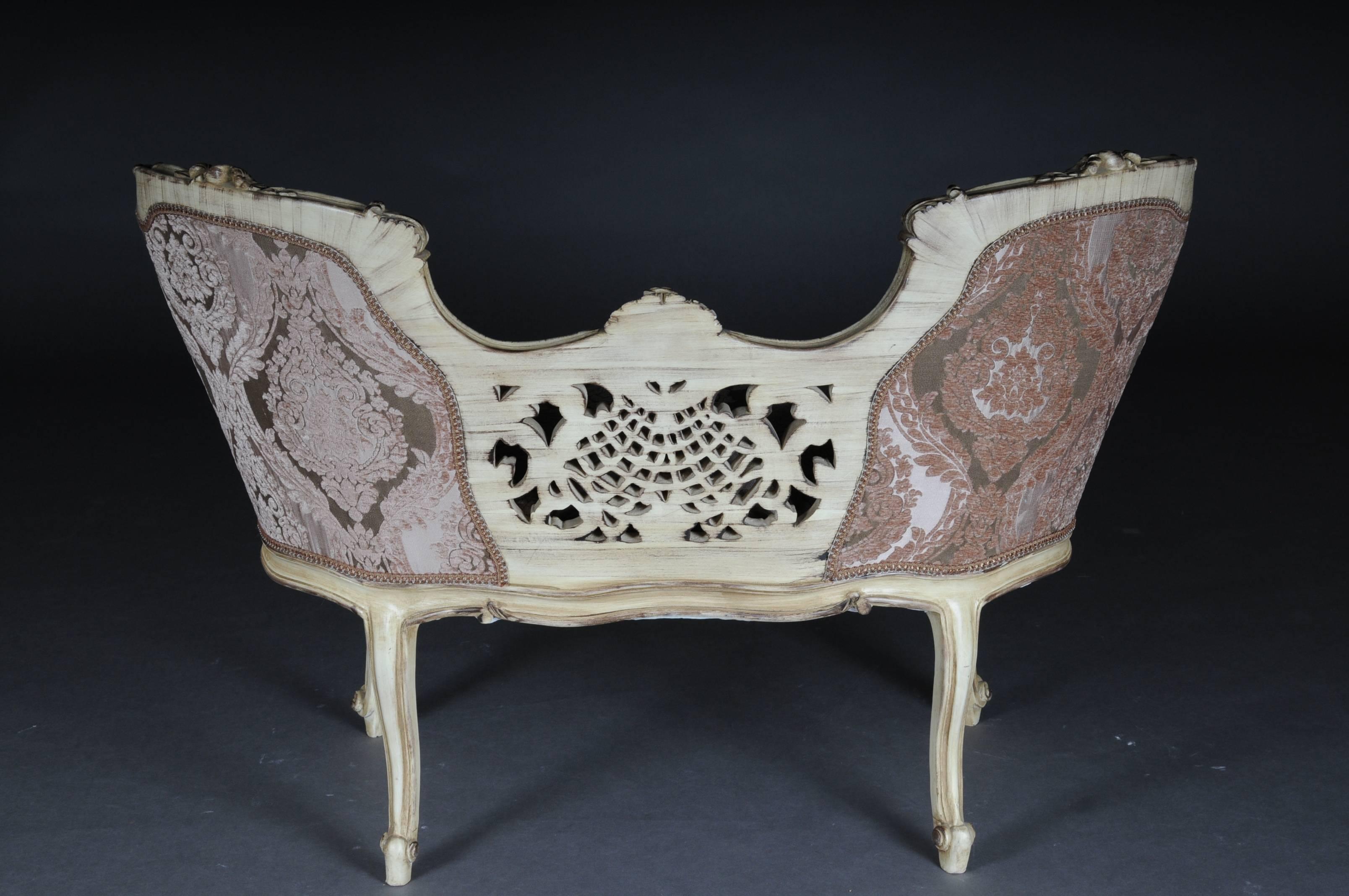 Petite French Bench, Sofa in Louis XV For Sale 5