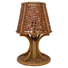 Petite French Cane Table Lamp