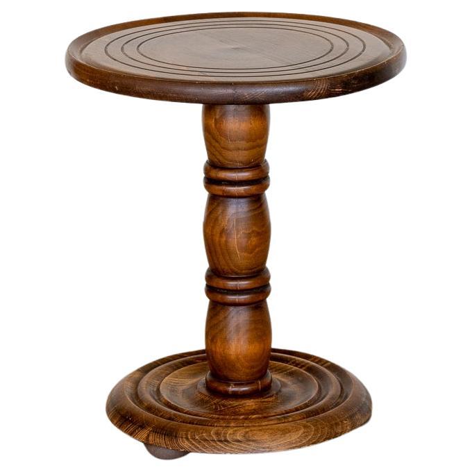 Petite French Carved Wood Table For Sale at 1stDibs