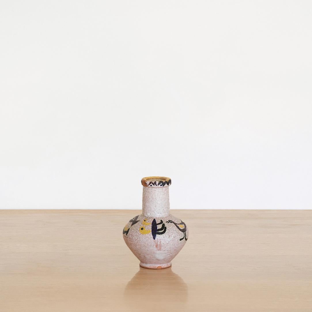 Petite French Ceramic Bud Vase In Good Condition In Los Angeles, CA
