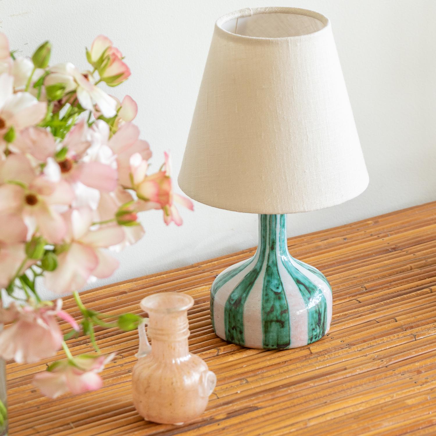 Petite French Ceramic Lamp In Good Condition In Los Angeles, CA